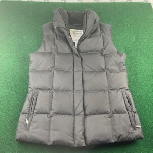 Eddie Bauer Womens Down Vest Black EB700 Fill Power Premium Goose Down Insulated